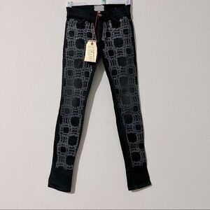 Current/Elliott Marni The Pearl Print Skinny Jeans in black size 23 Made…